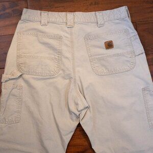 Vintage Carhartt Carpenter Pants - Early 2000s, 32x29, Light Khaki